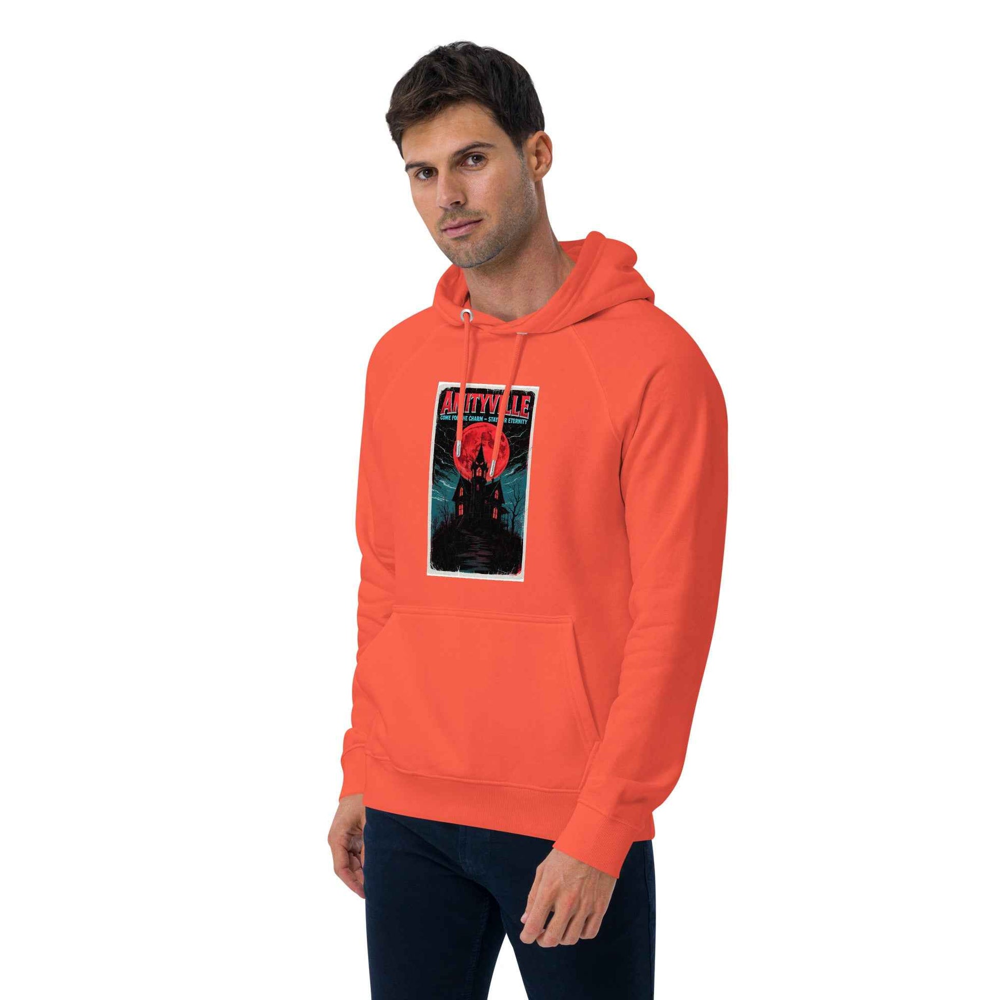 Amityville — Come for the Charm, Stay for Eternity Unisex eco raglan hoodie