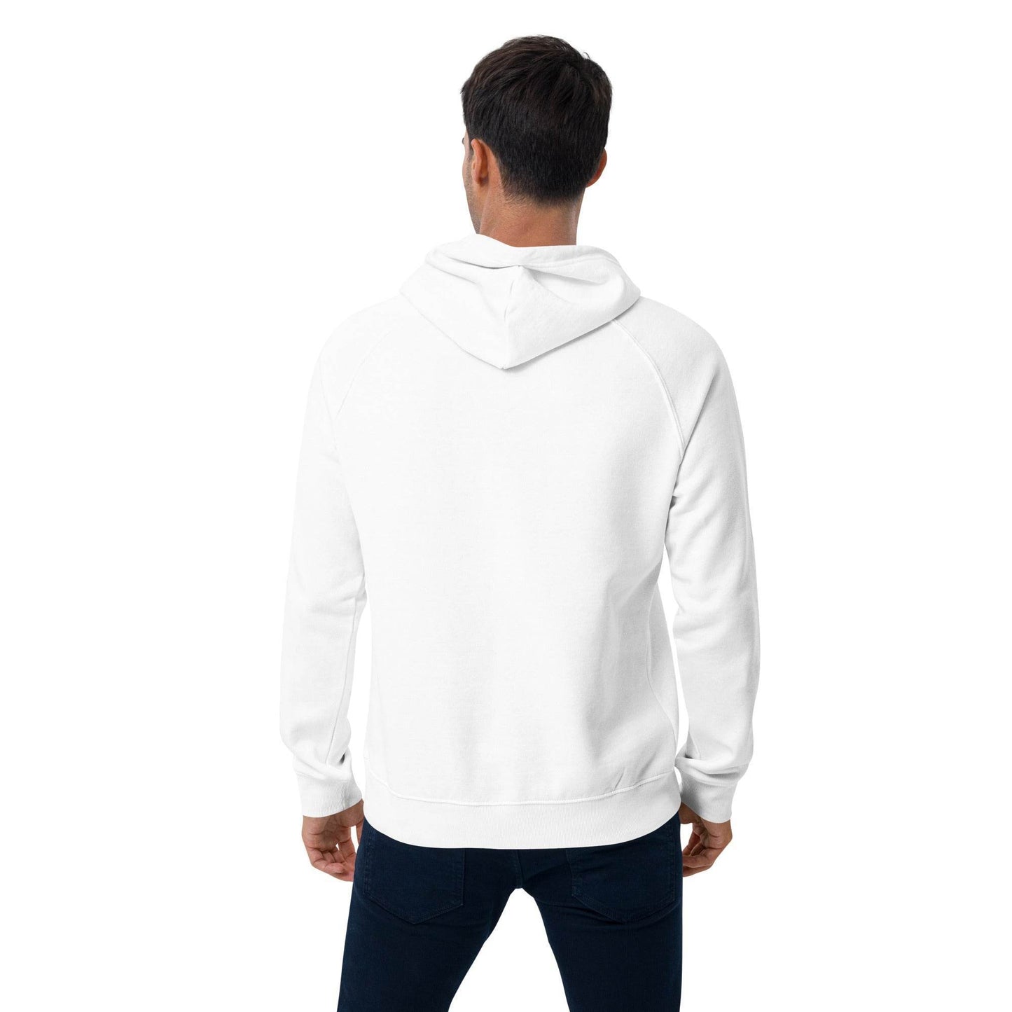 Be Kind, Rewind Forever Unisex eco raglan hoodie from Rare Plus Apparel – unique movie & pop culture inspired design.