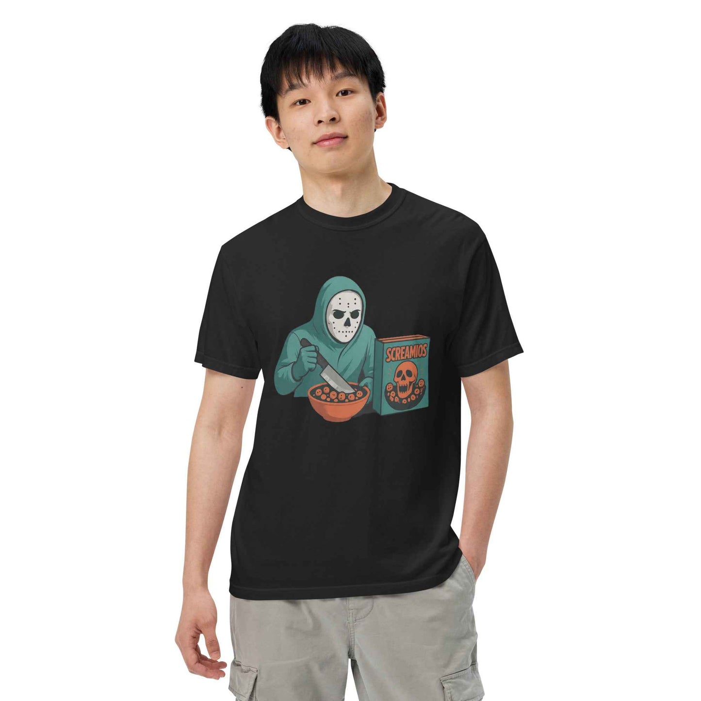 Cereal Killer – Morning Slasher Club Unisex garment-dyed heavyweight t-shirt