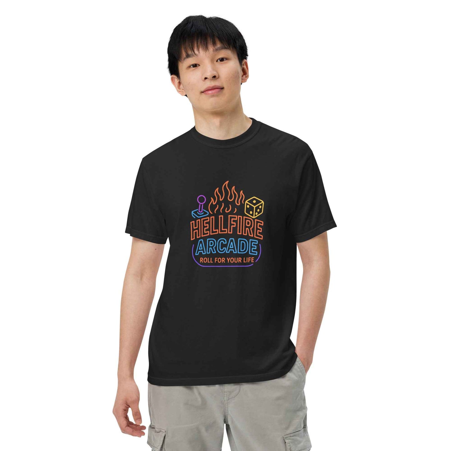 Hellfire Arcade — Hawkins’ Premier Gaming Den Unisex garment-dyed heavyweight t-shirt