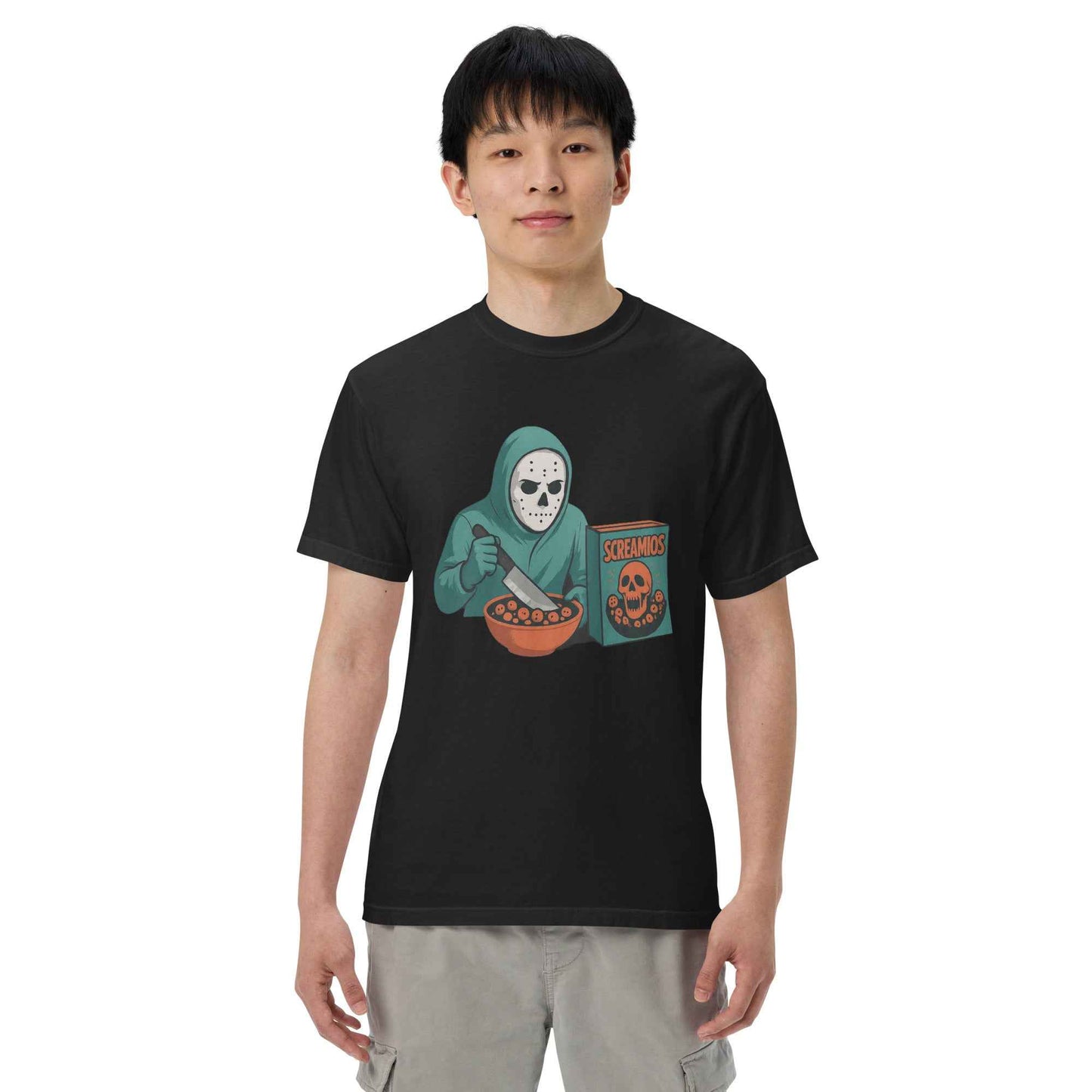Cereal Killer – Morning Slasher Club Unisex garment-dyed heavyweight t-shirt