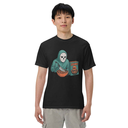 Cereal Killer – Morning Slasher Club Unisex garment-dyed heavyweight t-shirt