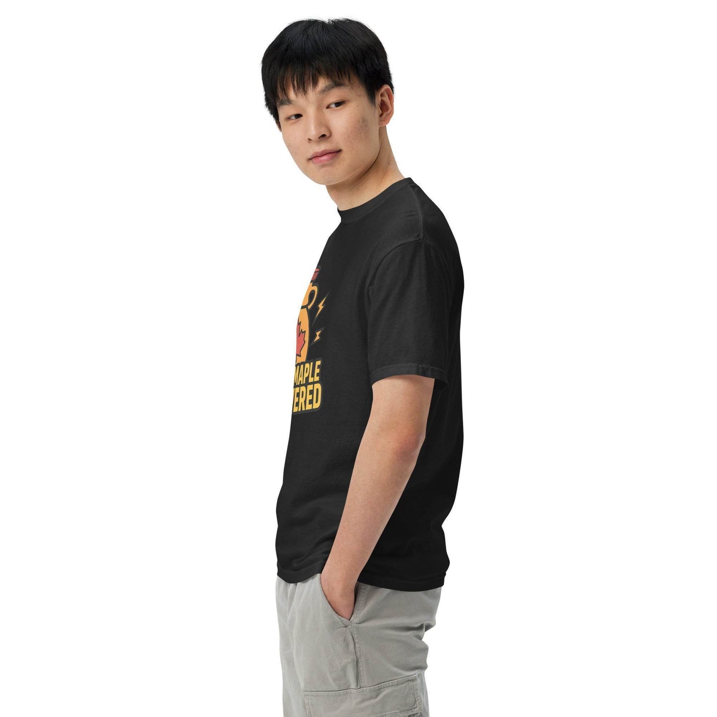 100% Maple Powered Unisex garment-dyed heavyweight t-shirt from Rare Plus Apparel – unique movie & pop culture inspired design.