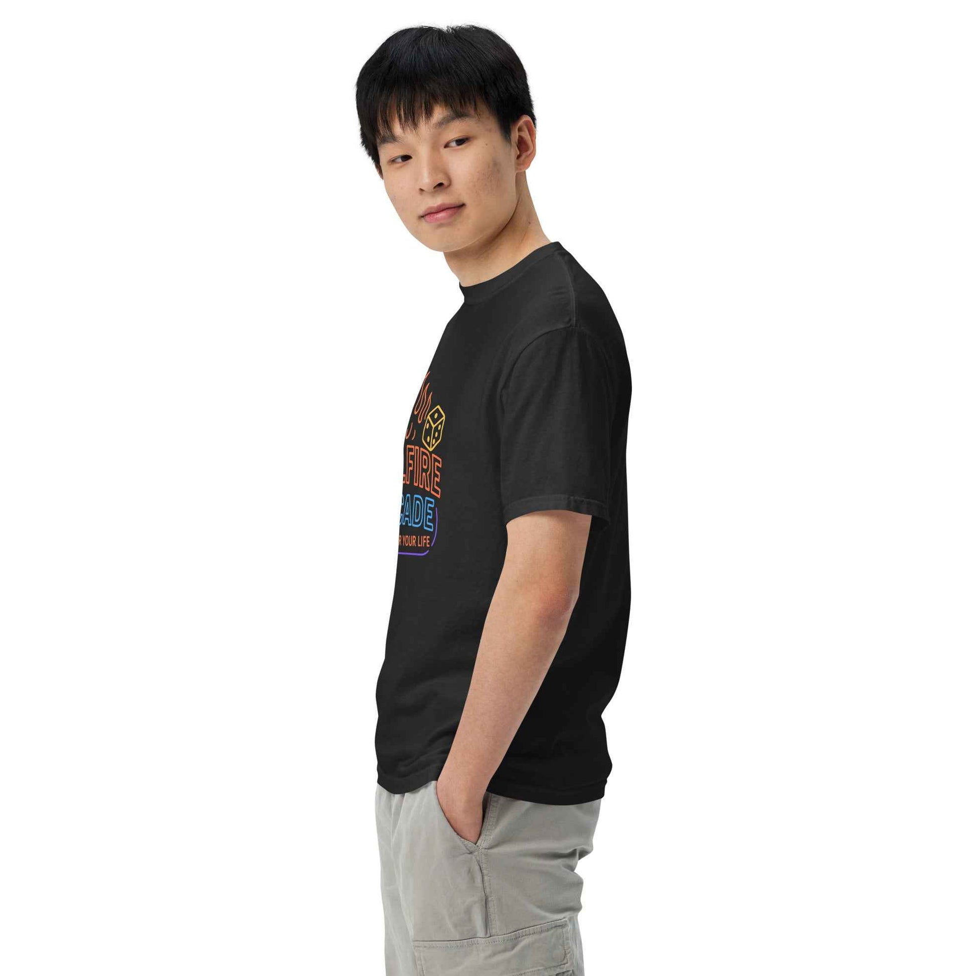 Hellfire Arcade — Hawkins’ Premier Gaming Den Unisex garment-dyed heavyweight t-shirt