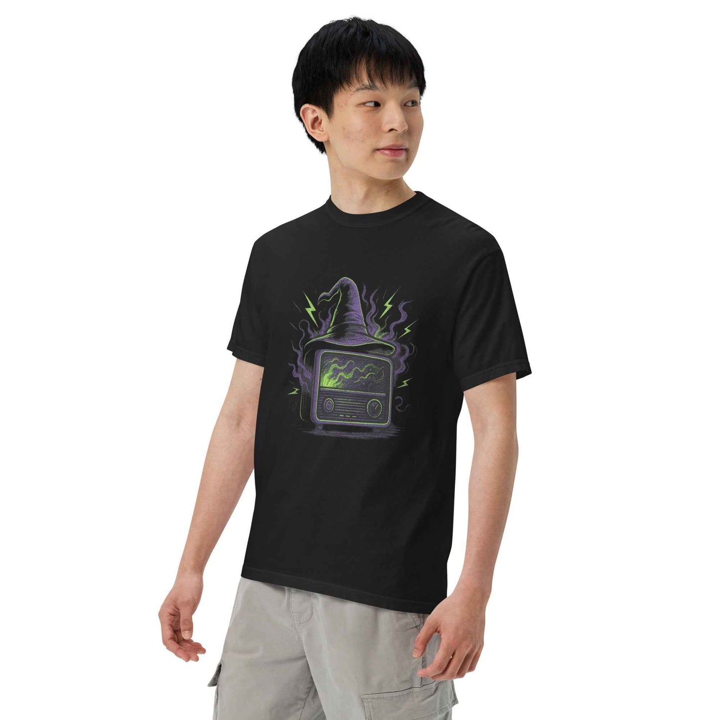 “Witching Hour Radio” Spells, Static, Screams Unisex garment-dyed heavyweight t-shirt