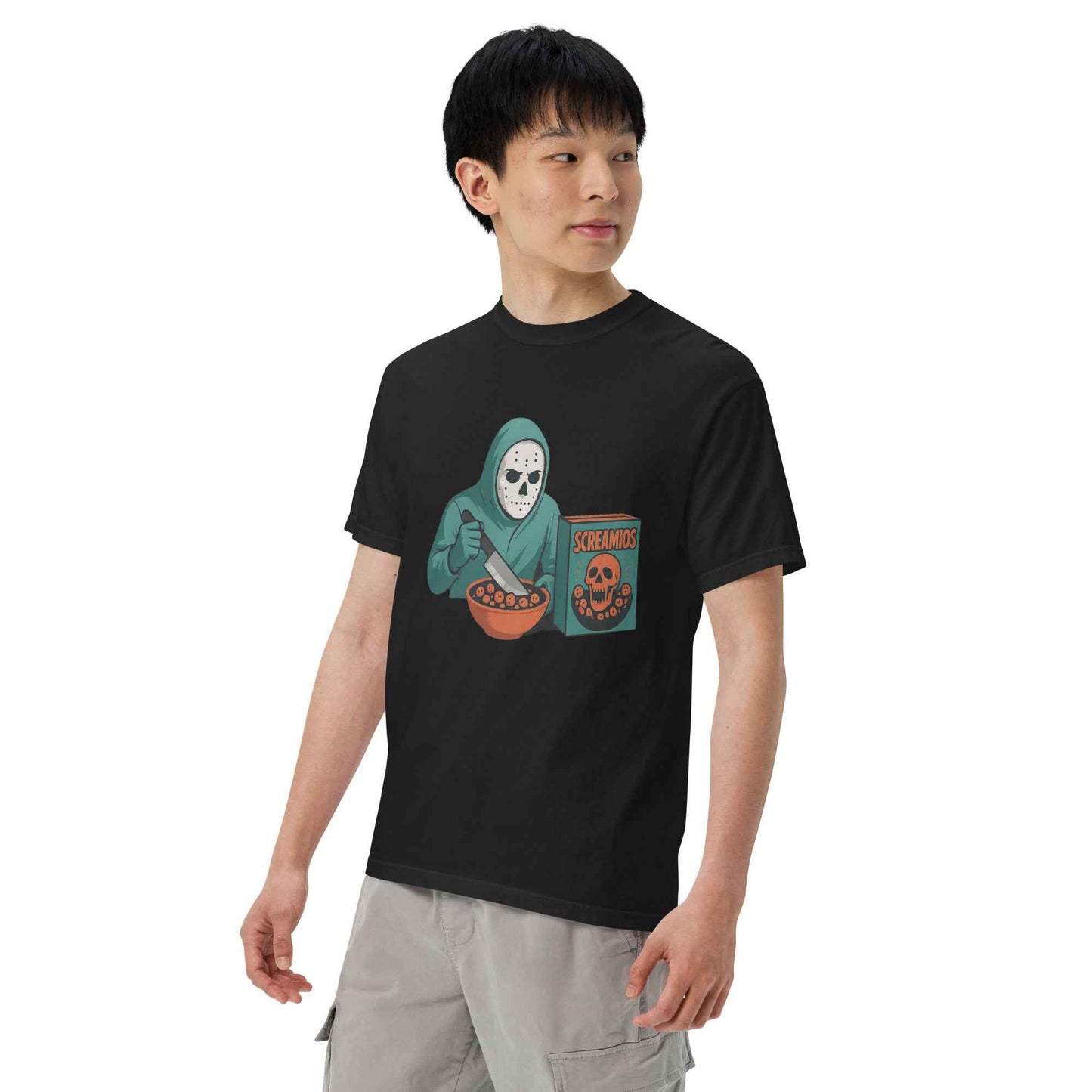 Cereal Killer – Morning Slasher Club Unisex garment-dyed heavyweight t-shirt