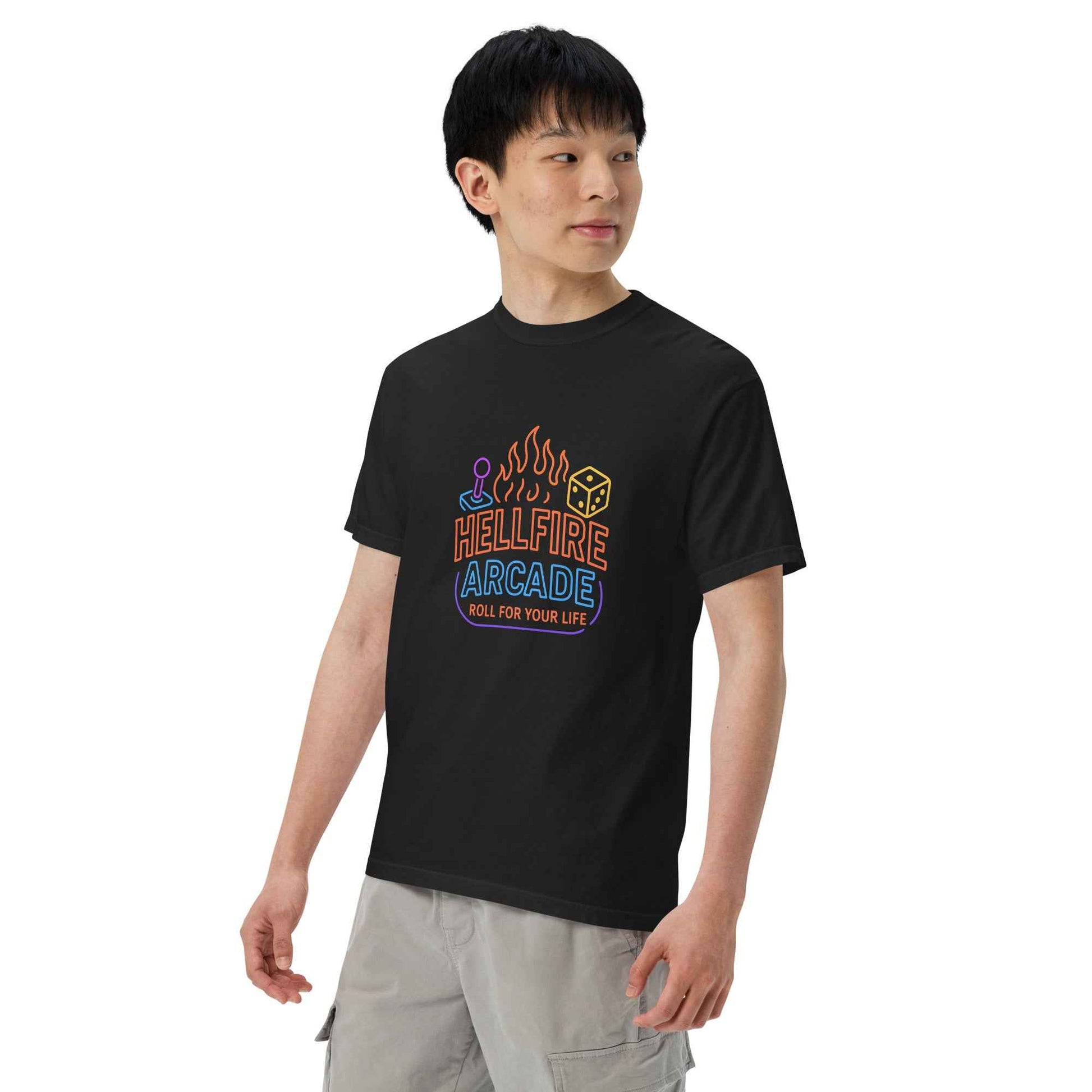 Hellfire Arcade — Hawkins’ Premier Gaming Den Unisex garment-dyed heavyweight t-shirt