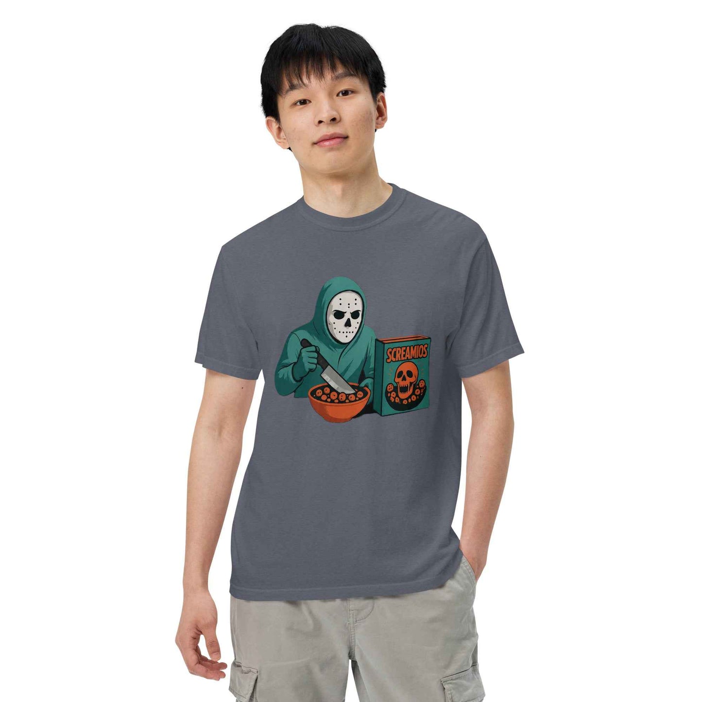 Cereal Killer – Morning Slasher Club Unisex garment-dyed heavyweight t-shirt