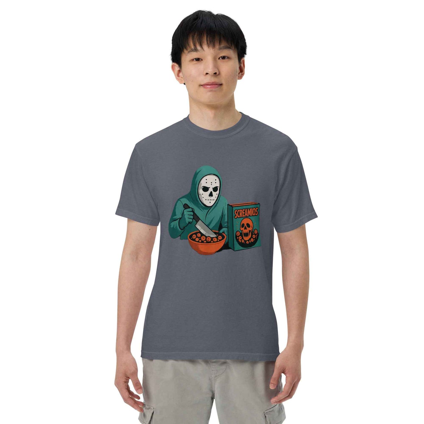 Cereal Killer – Morning Slasher Club Unisex garment-dyed heavyweight t-shirt