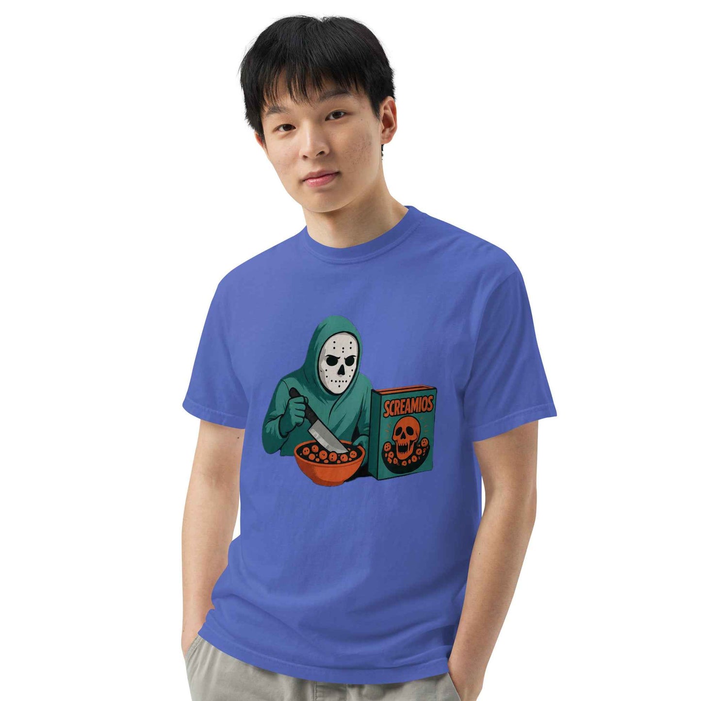 Cereal Killer – Morning Slasher Club Unisex garment-dyed heavyweight t-shirt