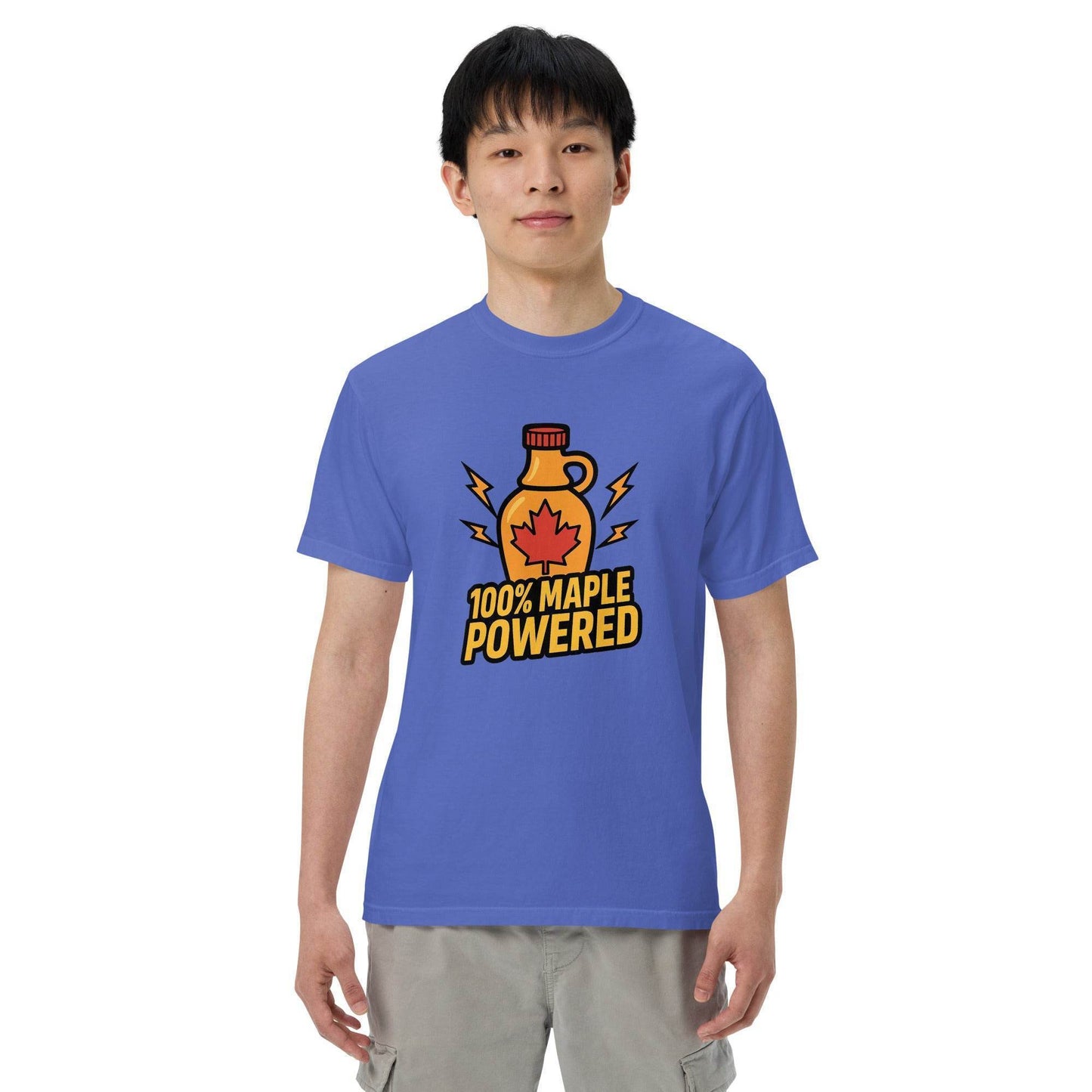 100% Maple Powered Unisex garment-dyed heavyweight t-shirt from Rare Plus Apparel – unique movie & pop culture inspired design.