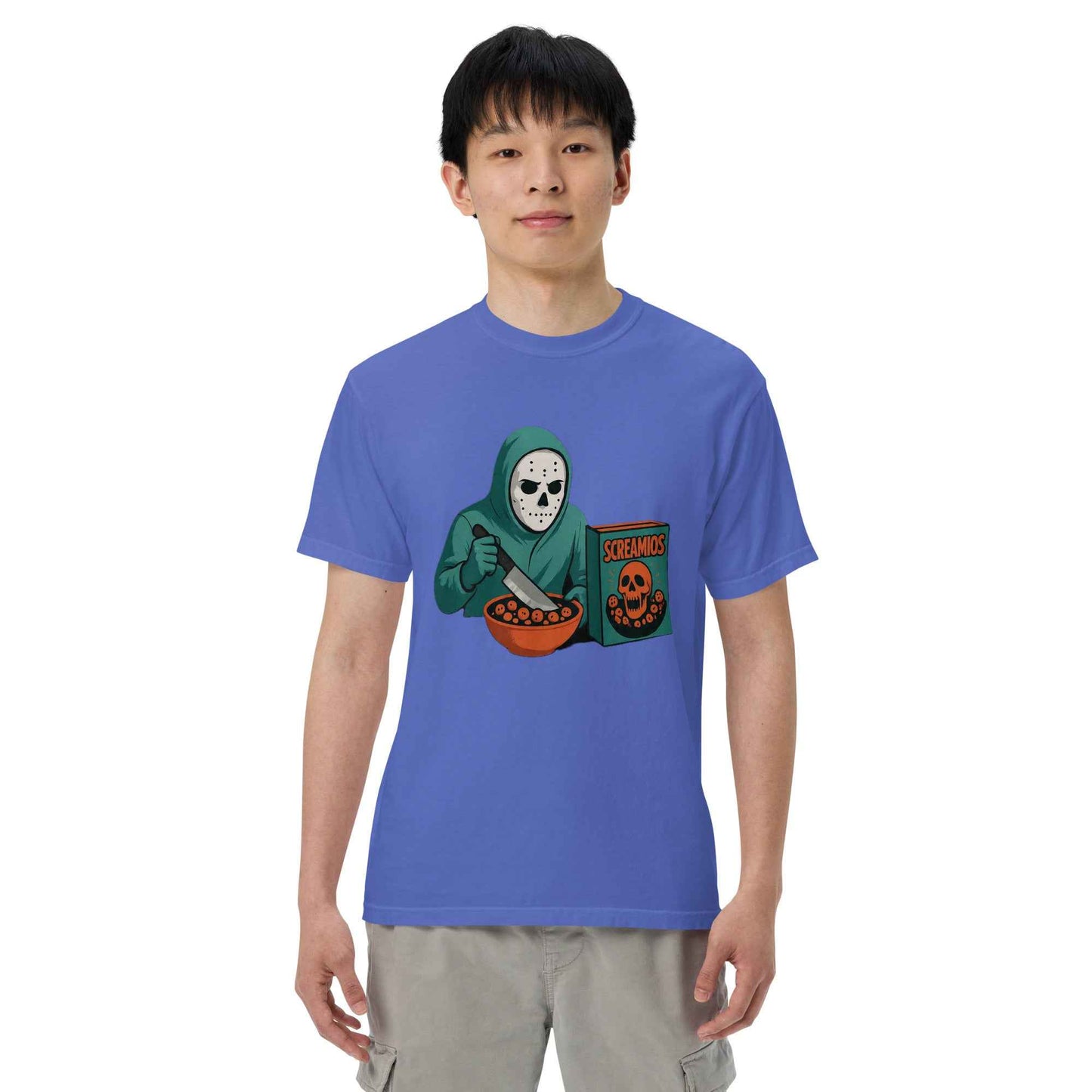 Cereal Killer – Morning Slasher Club Unisex garment-dyed heavyweight t-shirt
