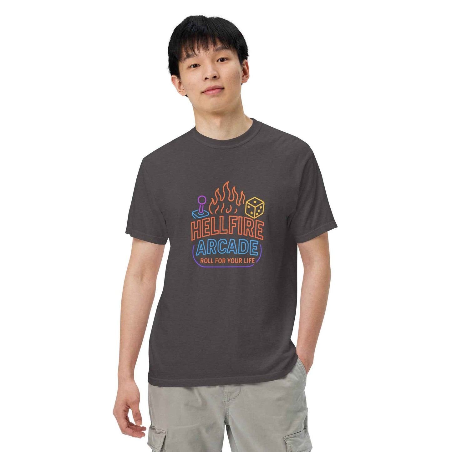 Hellfire Arcade — Hawkins’ Premier Gaming Den Unisex garment-dyed heavyweight t-shirt