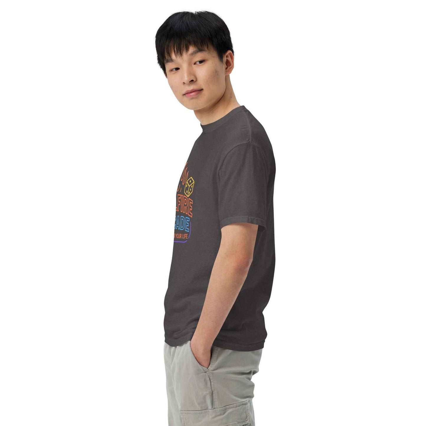 Hellfire Arcade — Hawkins’ Premier Gaming Den Unisex garment-dyed heavyweight t-shirt
