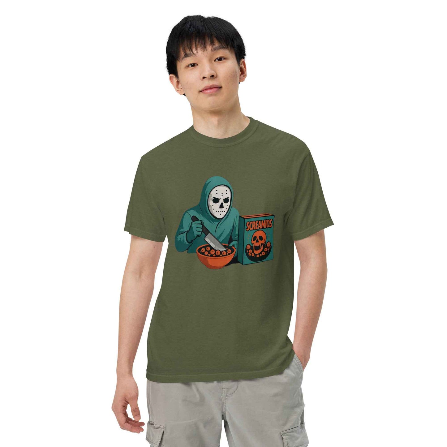 Cereal Killer – Morning Slasher Club Unisex garment-dyed heavyweight t-shirt