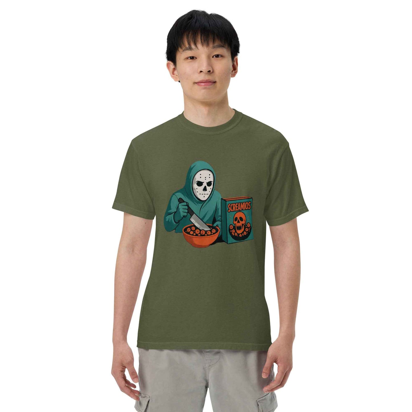 Cereal Killer – Morning Slasher Club Unisex garment-dyed heavyweight t-shirt