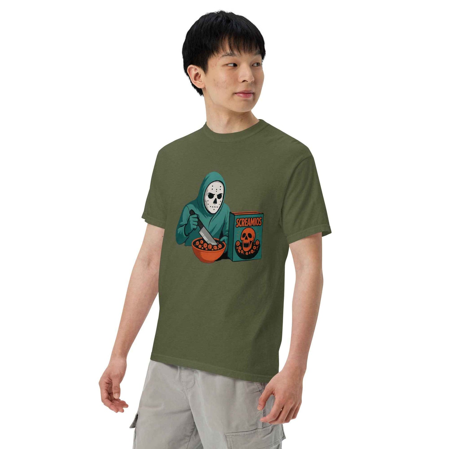 Cereal Killer – Morning Slasher Club Unisex garment-dyed heavyweight t-shirt