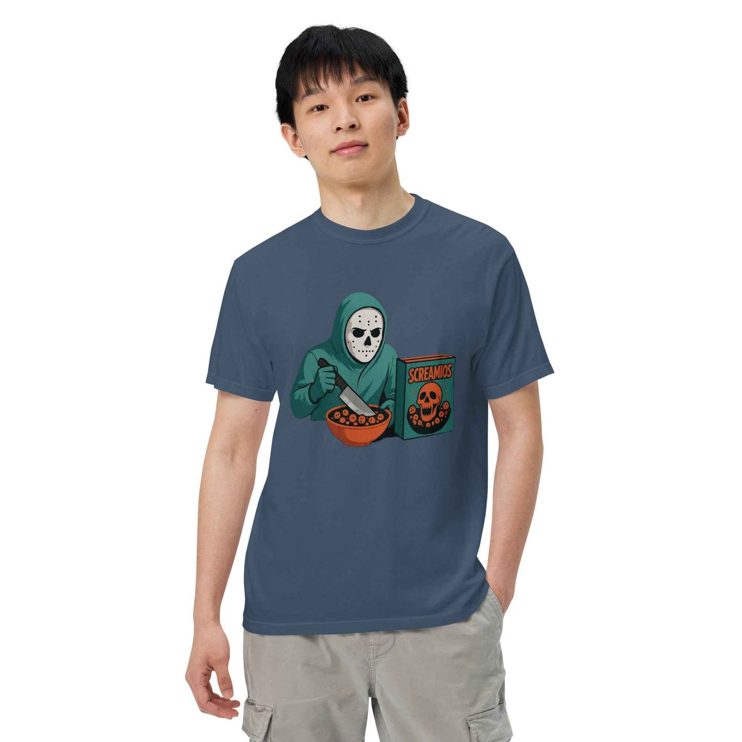 Cereal Killer – Morning Slasher Club Unisex garment-dyed heavyweight t-shirt