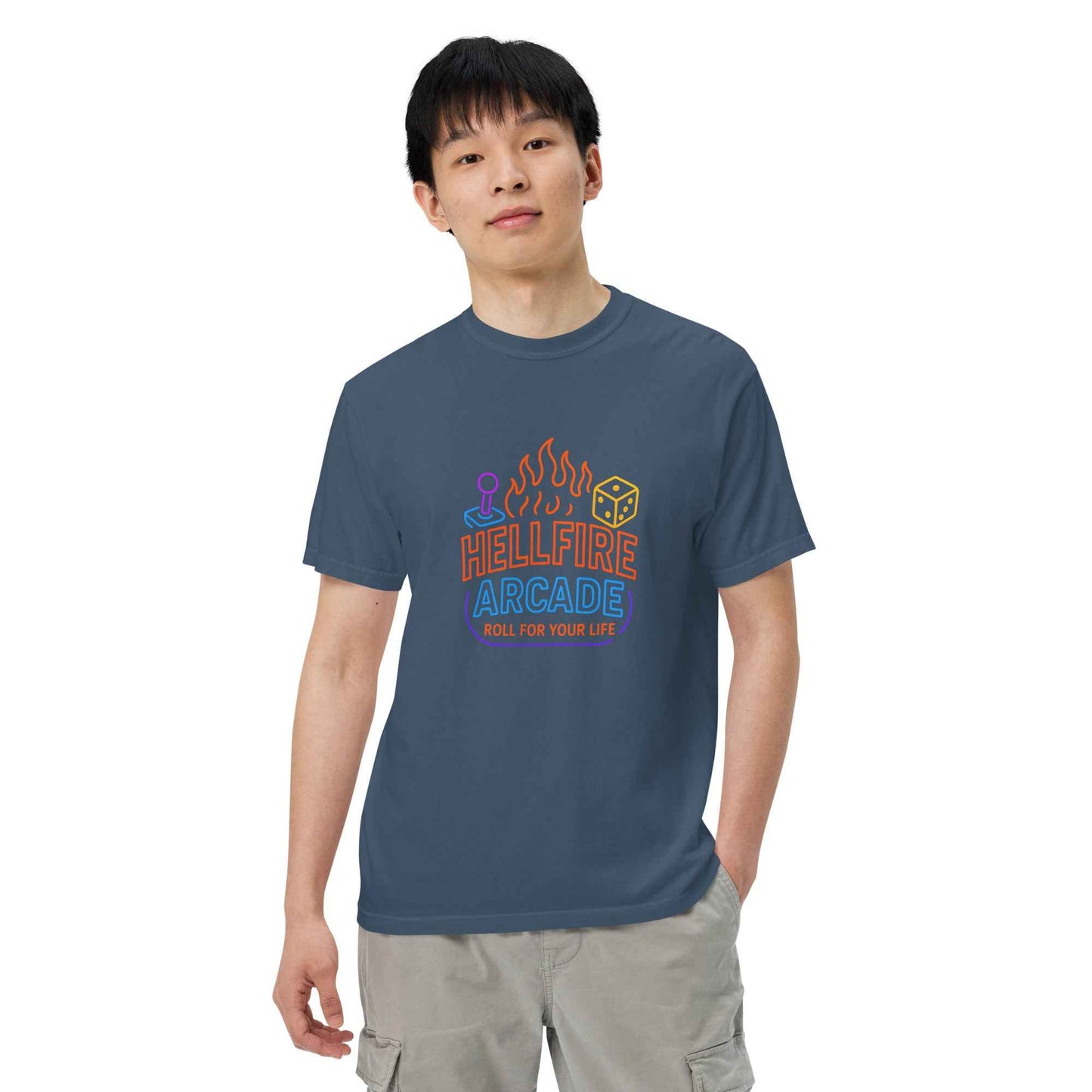 Hellfire Arcade — Hawkins’ Premier Gaming Den Unisex garment-dyed heavyweight t-shirt