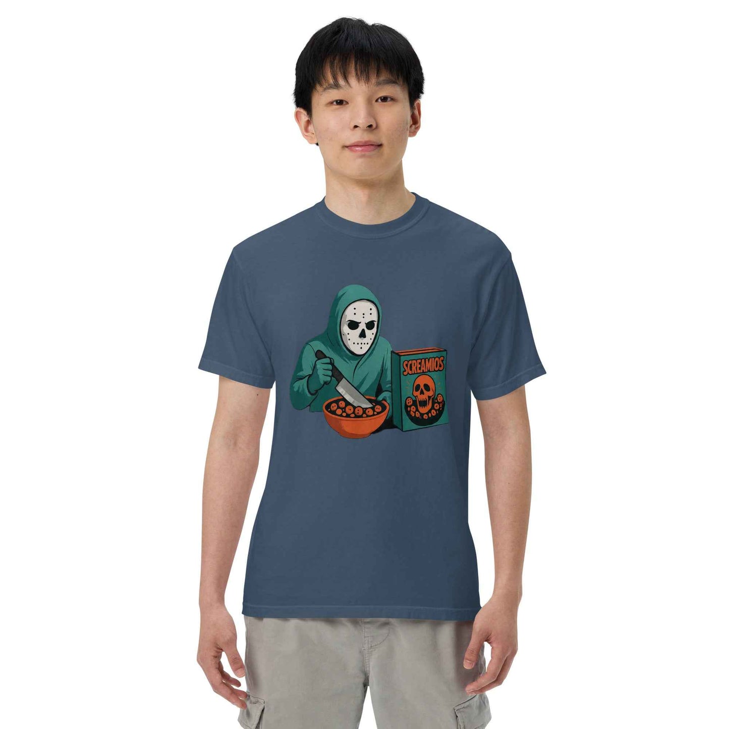 Cereal Killer – Morning Slasher Club Unisex garment-dyed heavyweight t-shirt