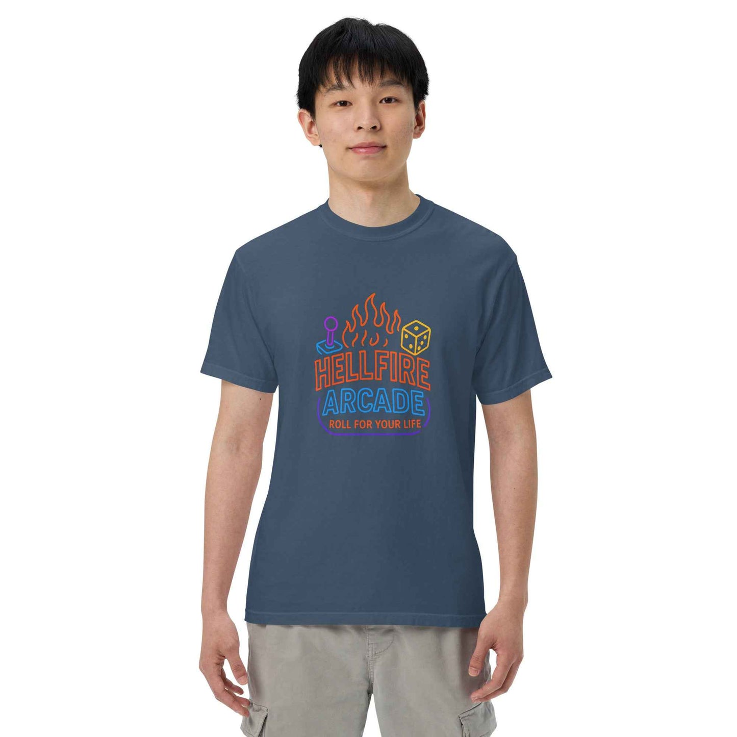 Hellfire Arcade — Hawkins’ Premier Gaming Den Unisex garment-dyed heavyweight t-shirt