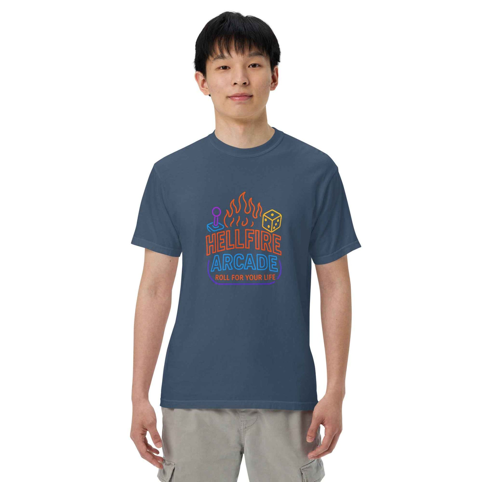 Hellfire Arcade — Hawkins’ Premier Gaming Den Unisex garment-dyed heavyweight t-shirt