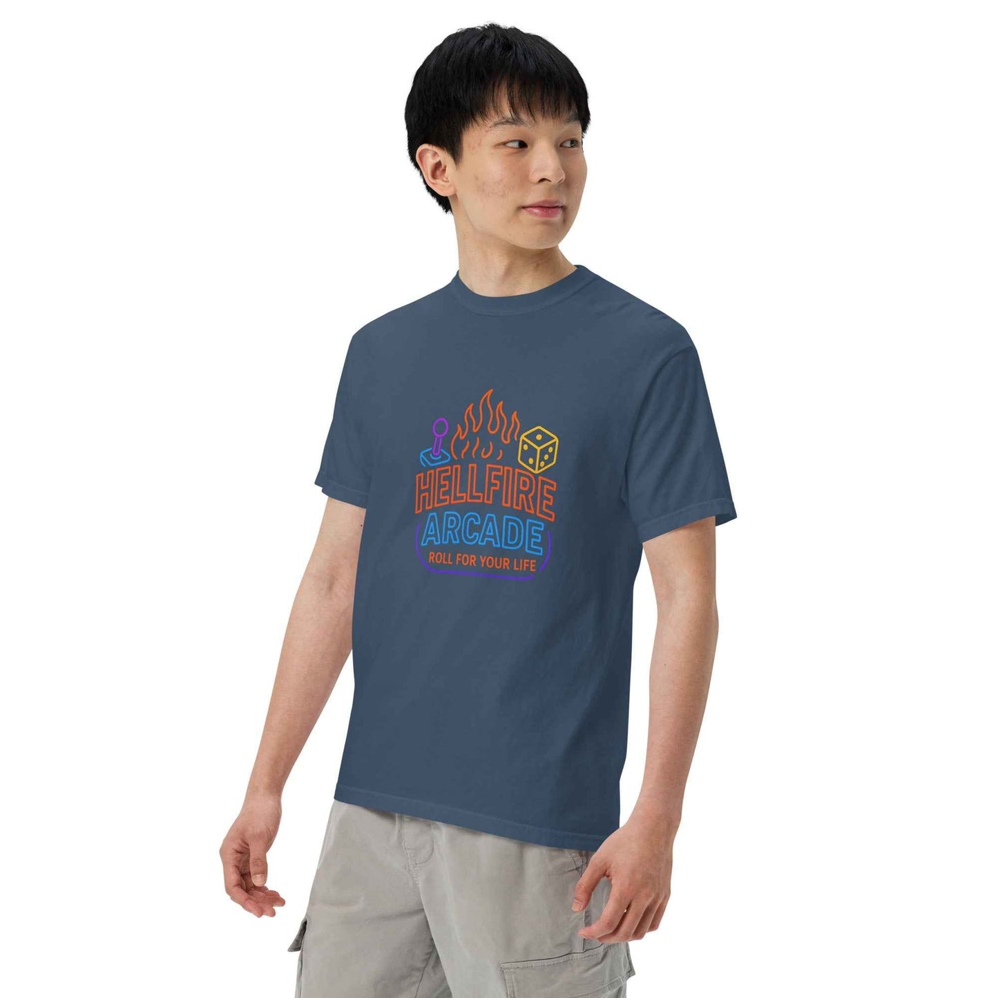 Hellfire Arcade — Hawkins’ Premier Gaming Den Unisex garment-dyed heavyweight t-shirt