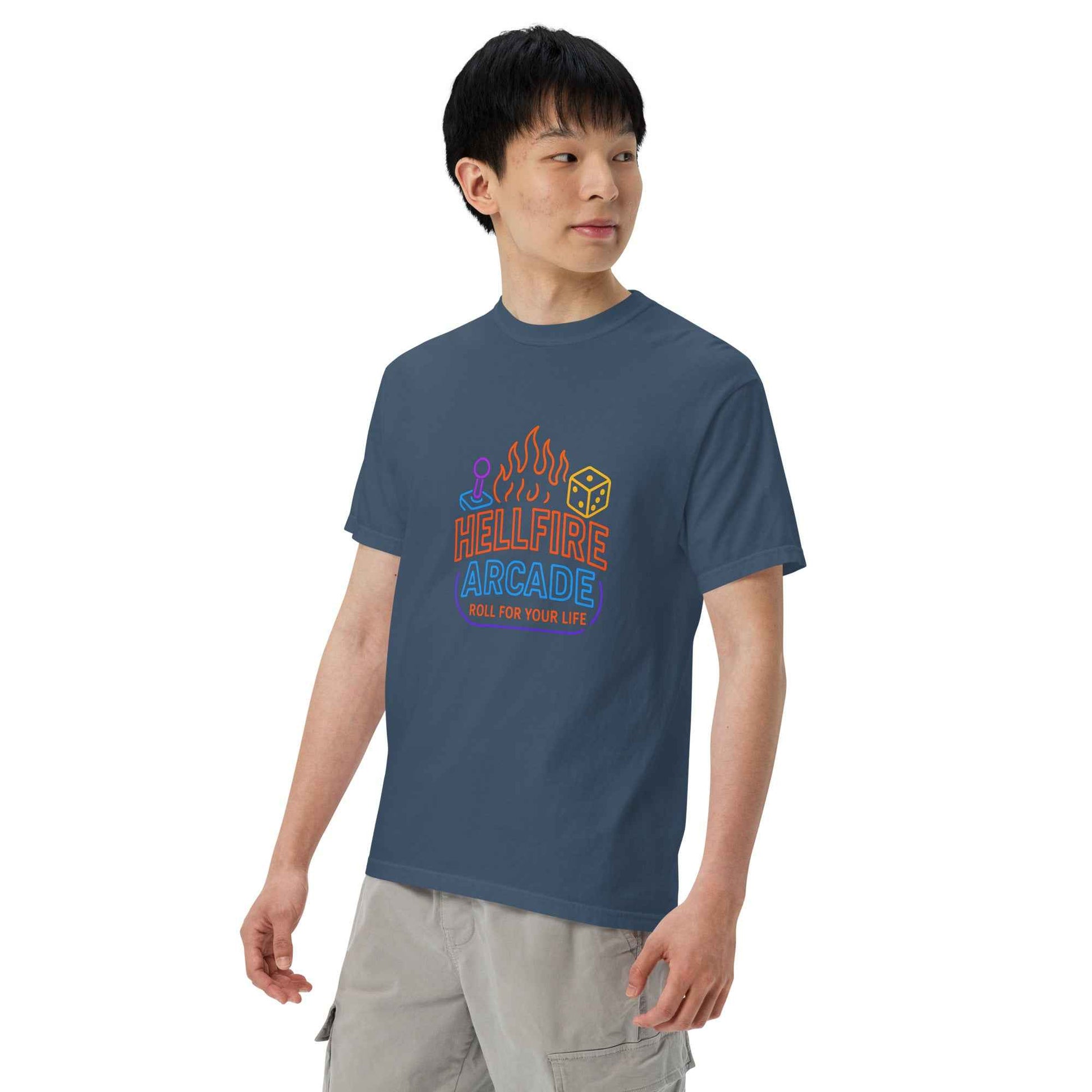 Hellfire Arcade — Hawkins’ Premier Gaming Den Unisex garment-dyed heavyweight t-shirt