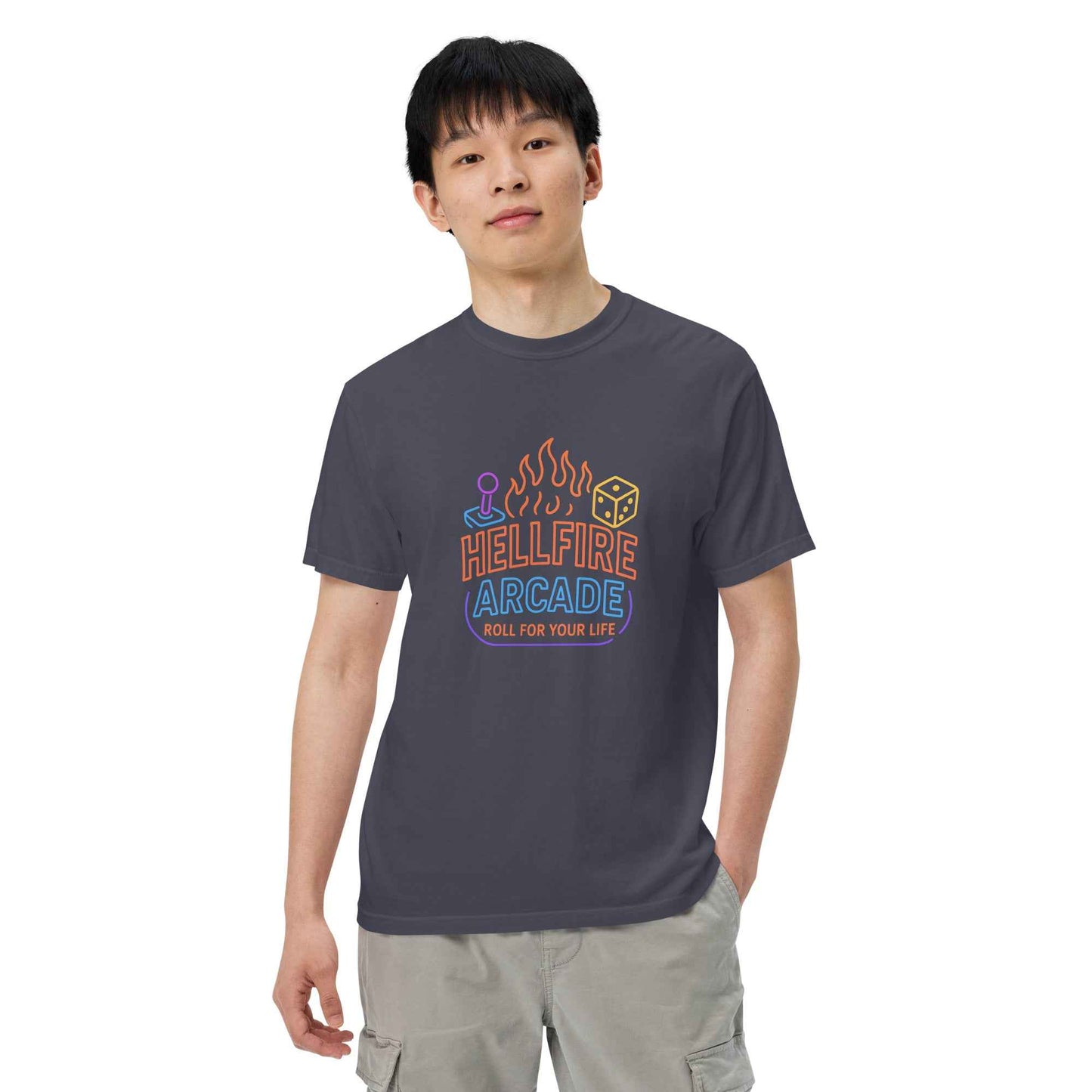 Hellfire Arcade — Hawkins’ Premier Gaming Den Unisex garment-dyed heavyweight t-shirt