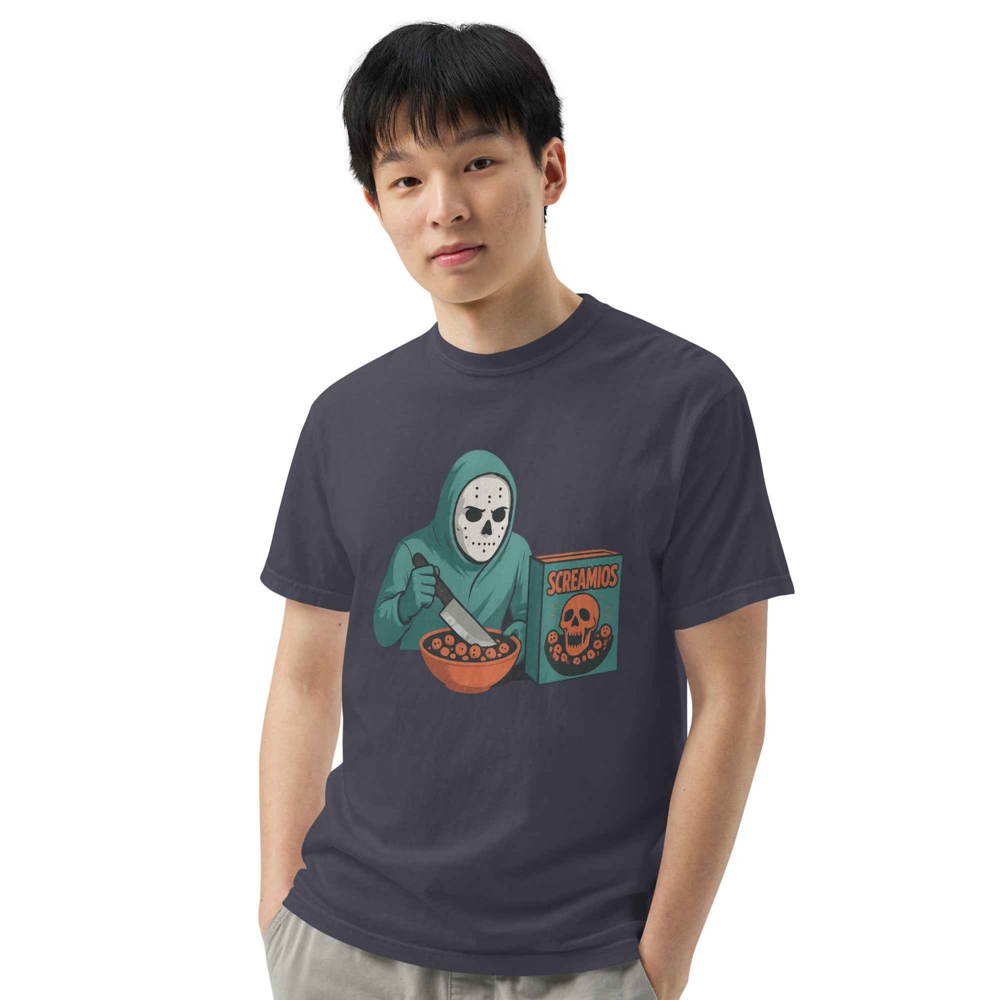 Cereal Killer – Morning Slasher Club Unisex garment-dyed heavyweight t-shirt