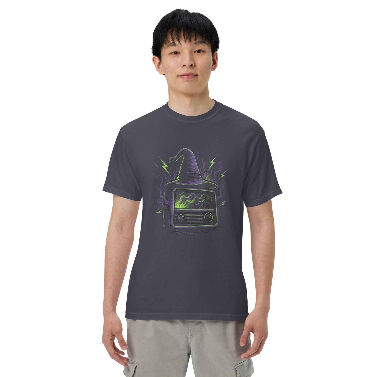 “Witching Hour Radio” Spells, Static, Screams Unisex garment-dyed heavyweight t-shirt
