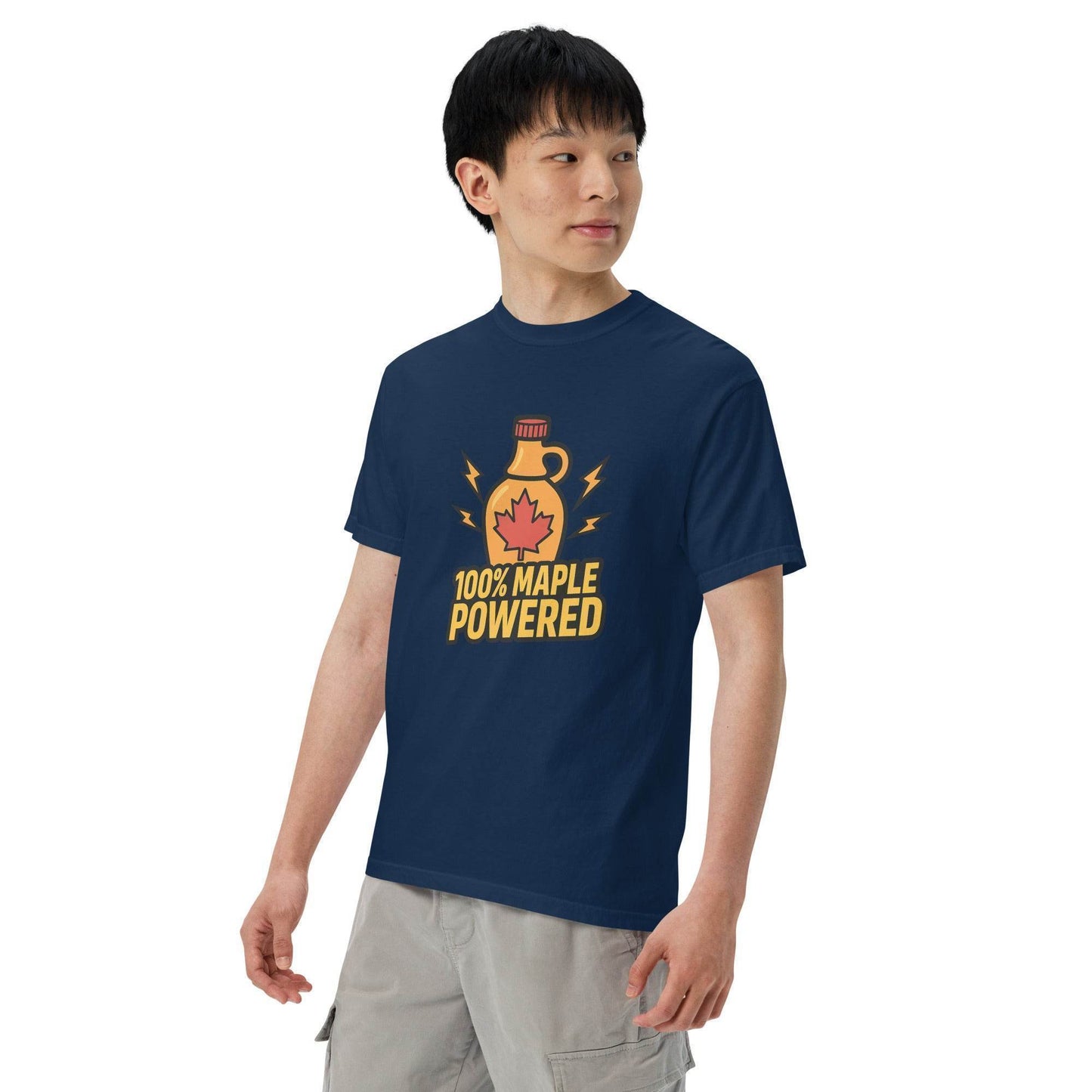 100% Maple Powered Unisex garment-dyed heavyweight t-shirt from Rare Plus Apparel – unique movie & pop culture inspired design.