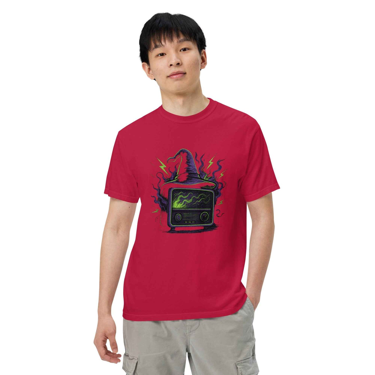 “Witching Hour Radio” Spells, Static, Screams Unisex garment-dyed heavyweight t-shirt