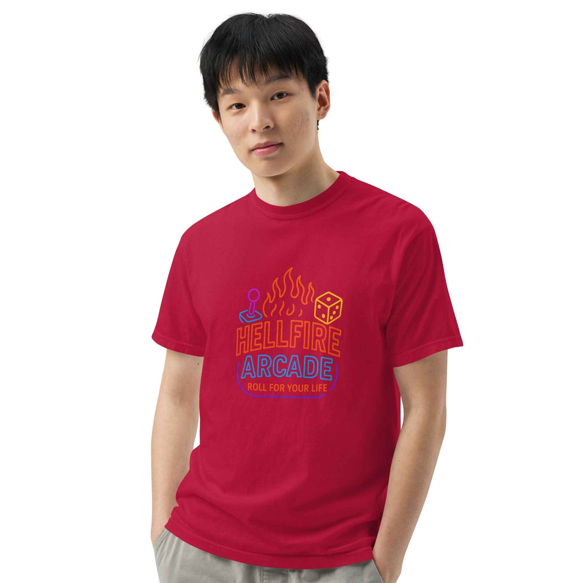Hellfire Arcade — Hawkins’ Premier Gaming Den Unisex garment-dyed heavyweight t-shirt