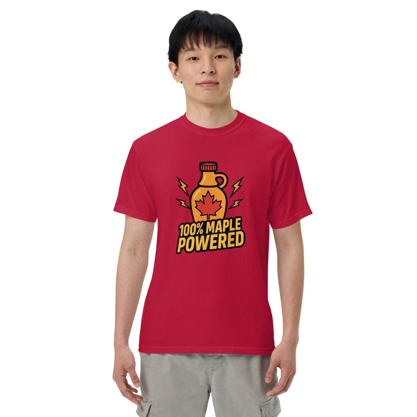 100% Maple Powered Unisex garment-dyed heavyweight t-shirt from Rare Plus Apparel – unique movie & pop culture inspired design.