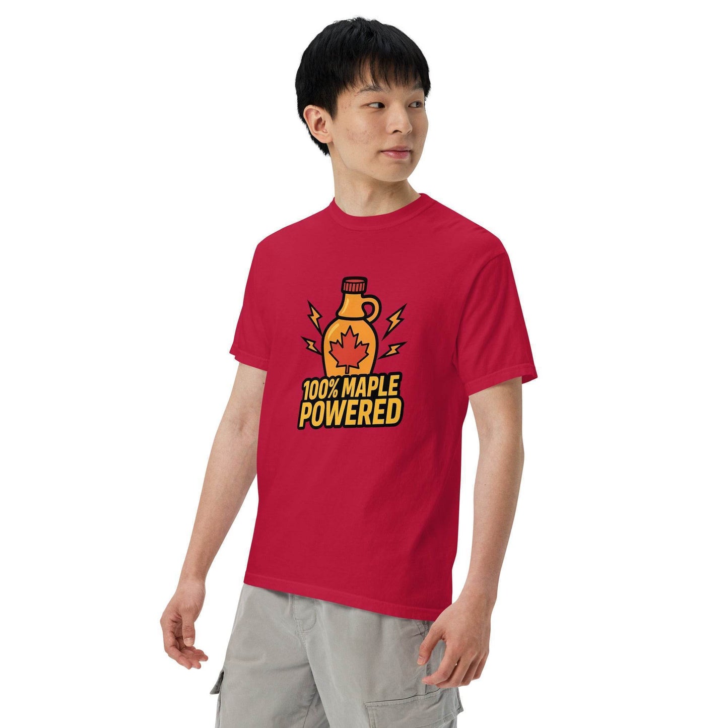 100% Maple Powered Unisex garment-dyed heavyweight t-shirt from Rare Plus Apparel – unique movie & pop culture inspired design.