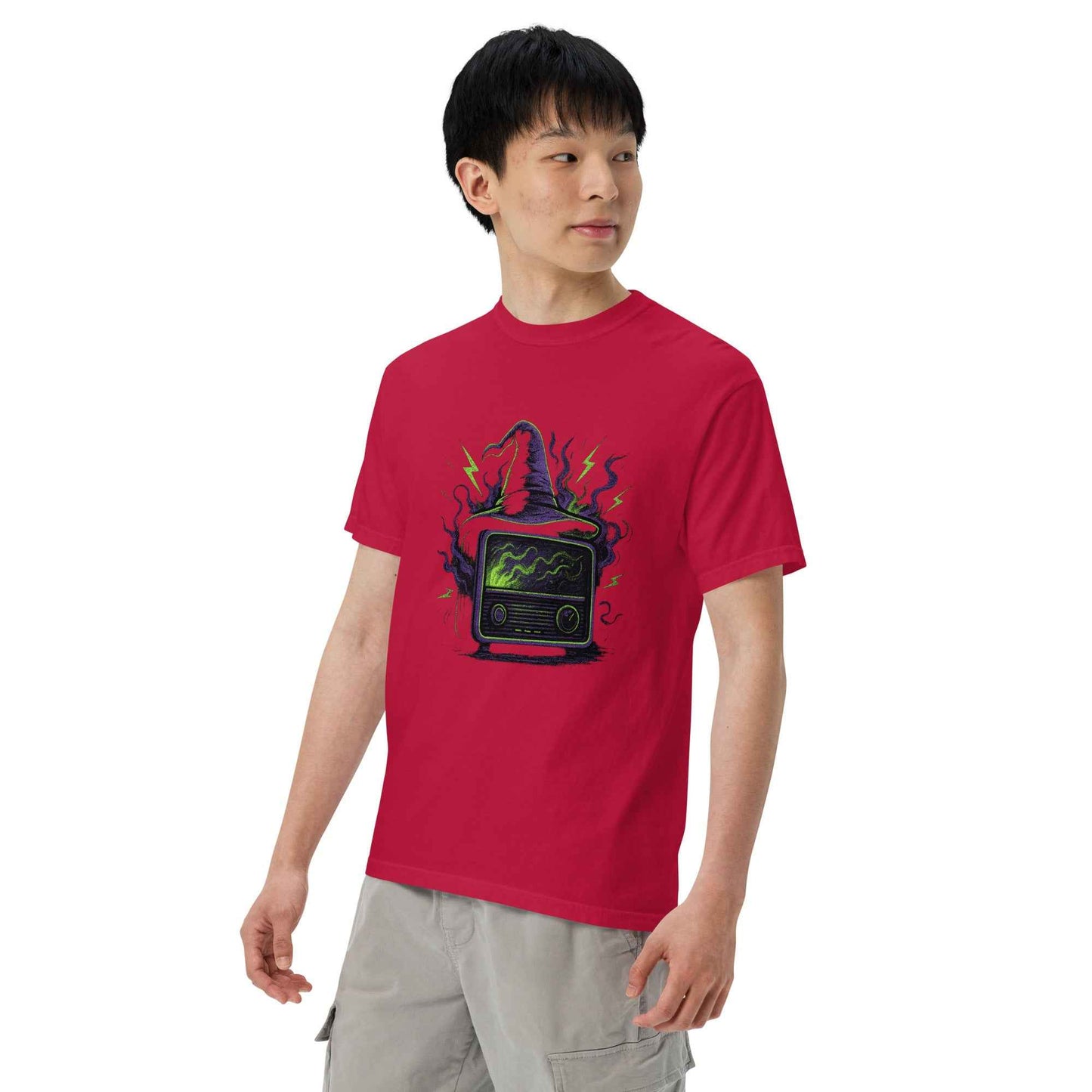 “Witching Hour Radio” Spells, Static, Screams Unisex garment-dyed heavyweight t-shirt