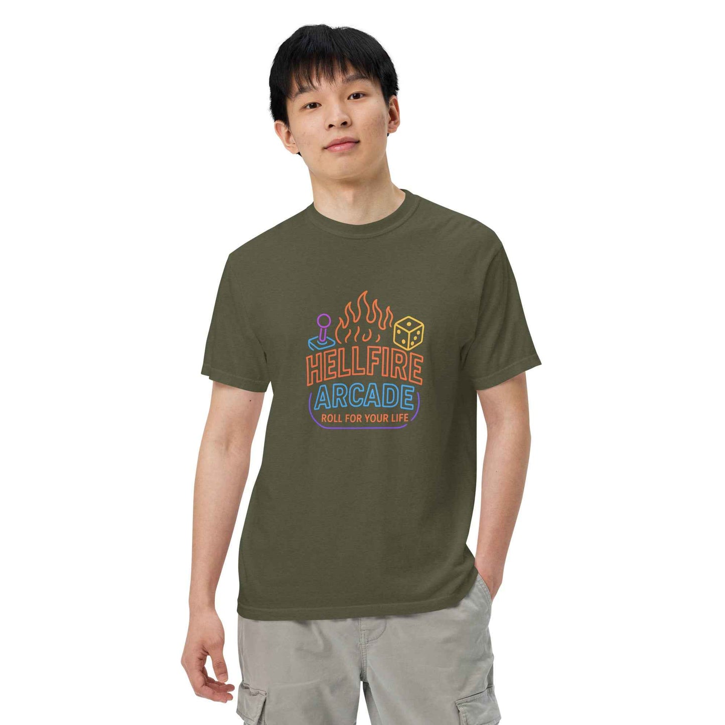 Hellfire Arcade — Hawkins’ Premier Gaming Den Unisex garment-dyed heavyweight t-shirt