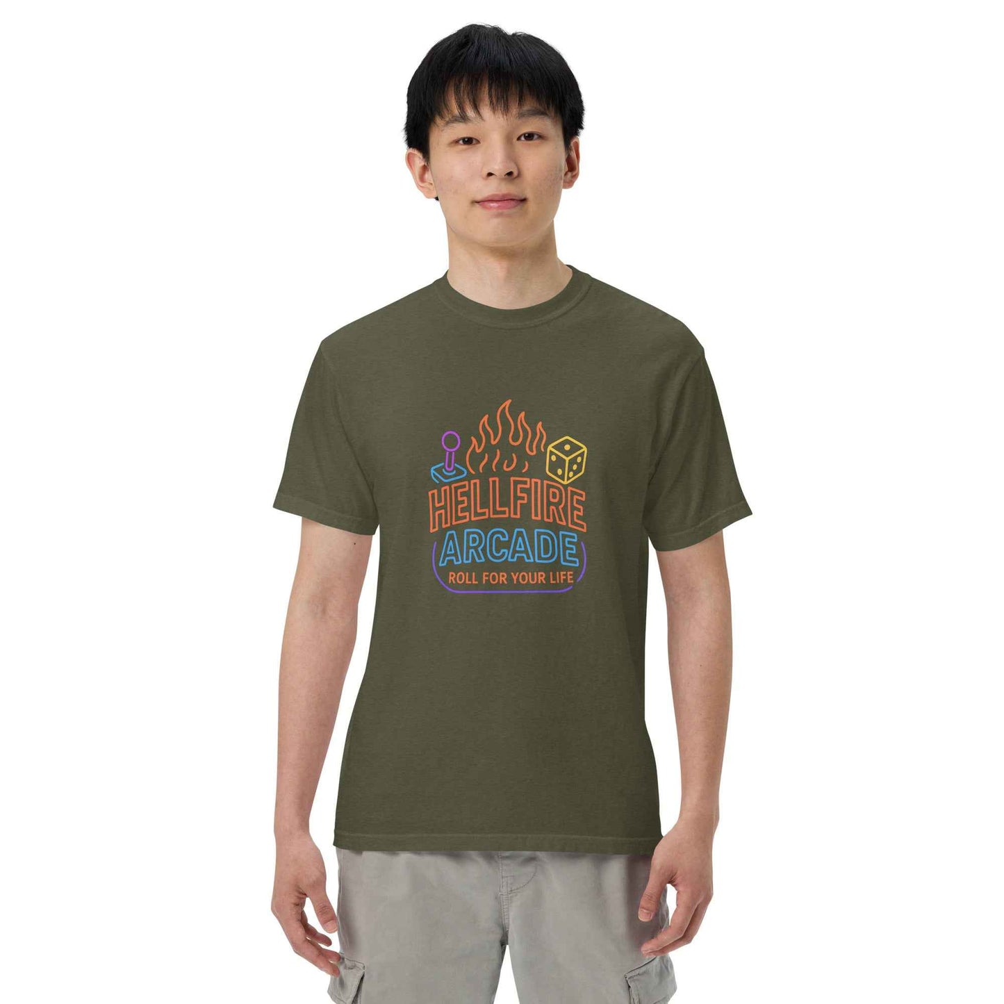 Hellfire Arcade — Hawkins’ Premier Gaming Den Unisex garment-dyed heavyweight t-shirt