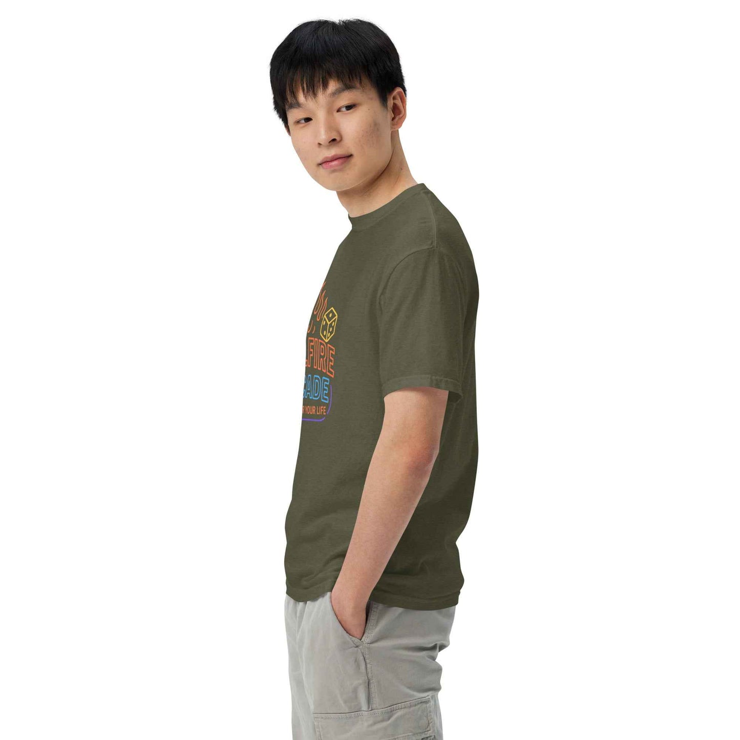 Hellfire Arcade — Hawkins’ Premier Gaming Den Unisex garment-dyed heavyweight t-shirt