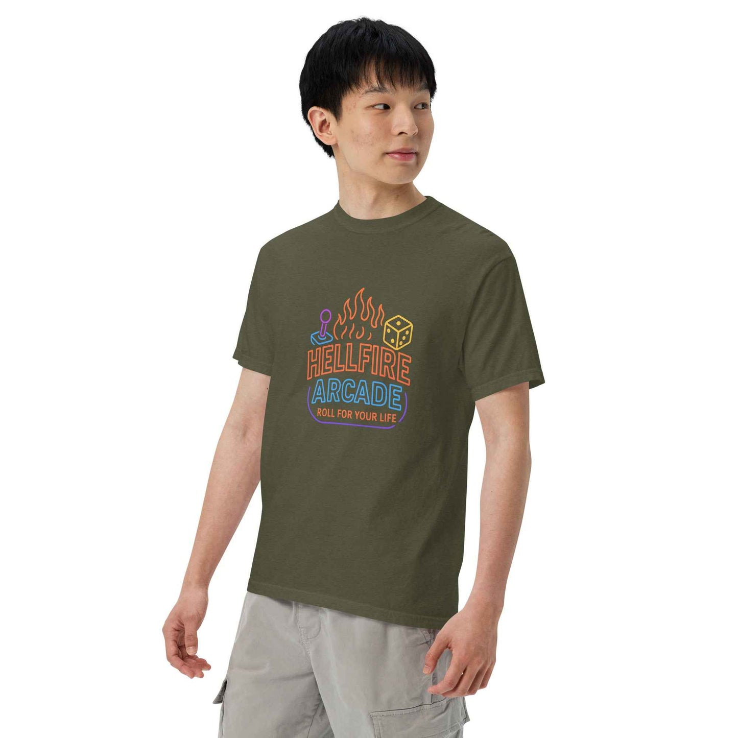 Hellfire Arcade — Hawkins’ Premier Gaming Den Unisex garment-dyed heavyweight t-shirt