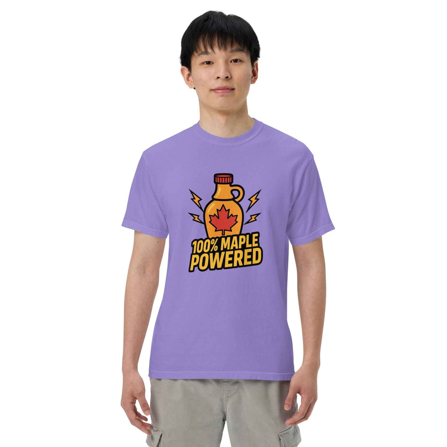 100% Maple Powered Unisex garment-dyed heavyweight t-shirt
