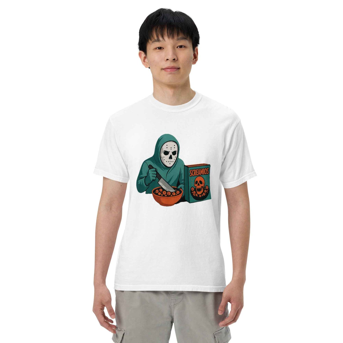 Cereal Killer – Morning Slasher Club Unisex garment-dyed heavyweight t-shirt