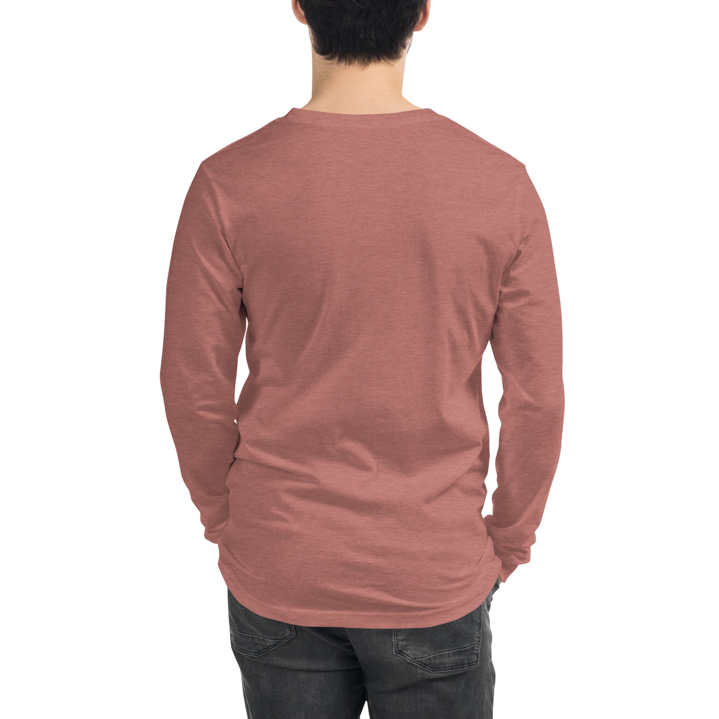 Haunted Halloween House Unisex Long Sleeve Tee from Rare Plus Apparel – unique movie & pop culture inspired design.