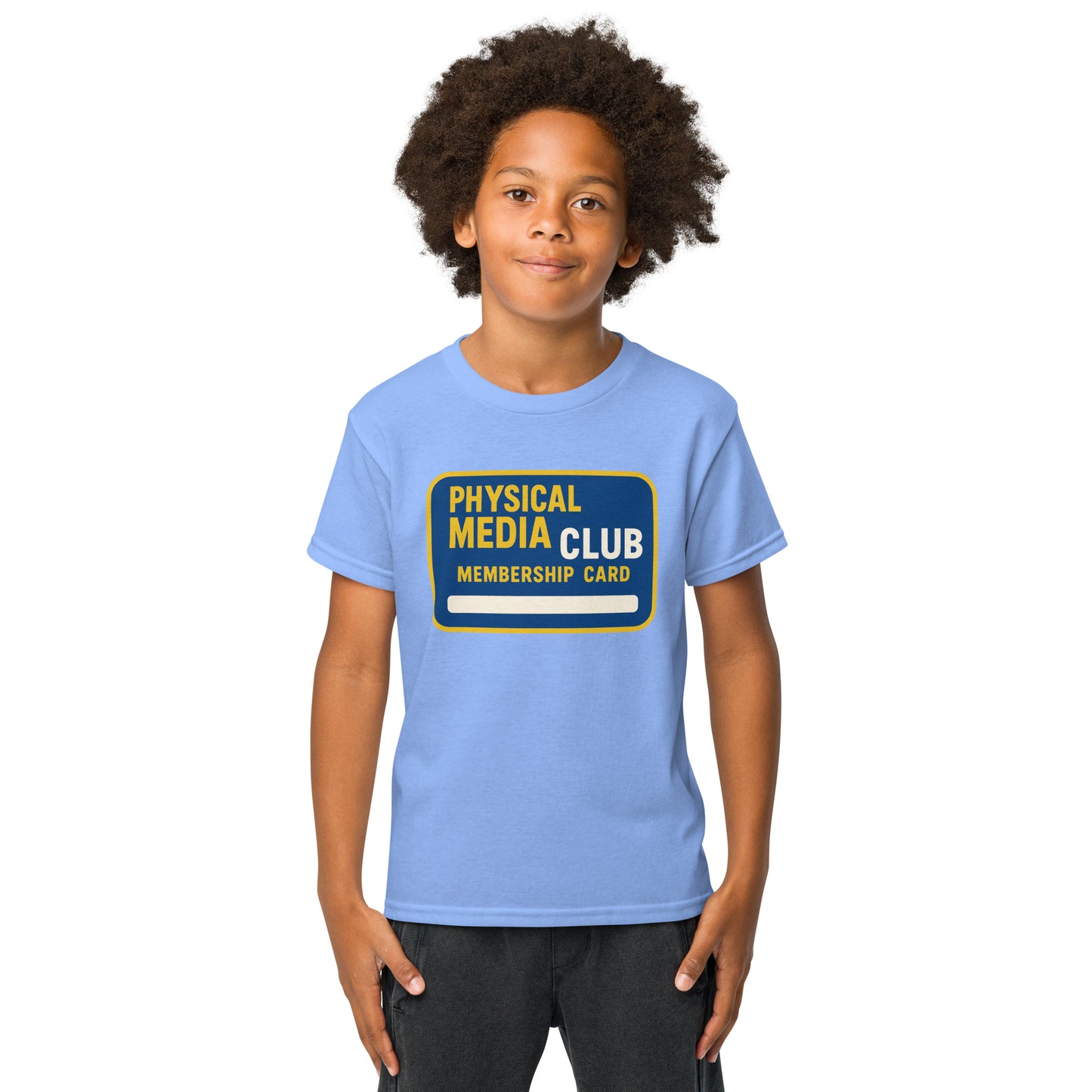 Physical Media Club Youth t-shirt from Rare Plus Apparel – unique movie & pop culture inspired design.