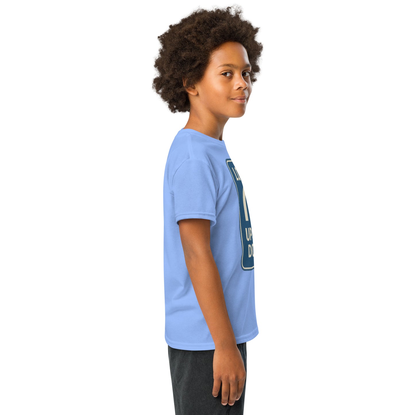 Lost in the Upside Down Youth t-shirt from Rare Plus Apparel – unique movie & pop culture inspired design.