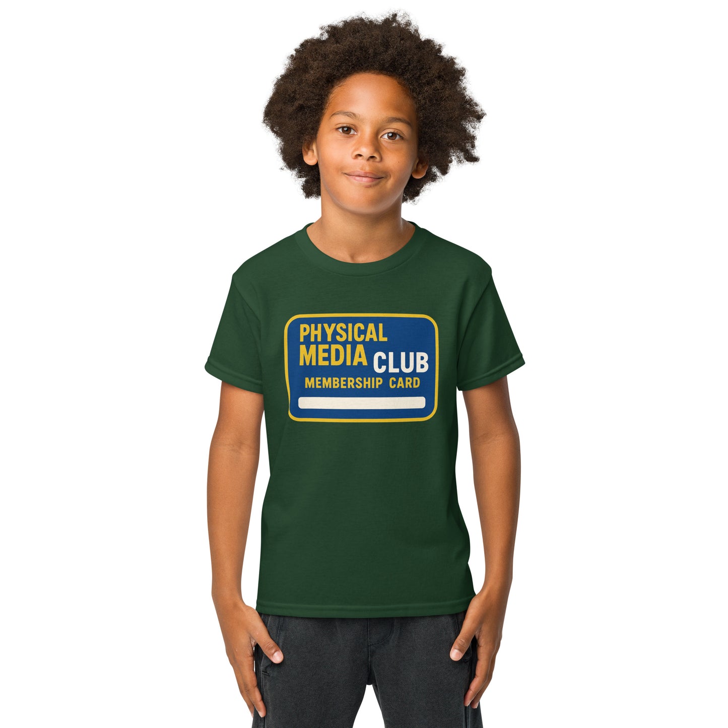 Physical Media Club Youth t-shirt from Rare Plus Apparel – unique movie & pop culture inspired design.
