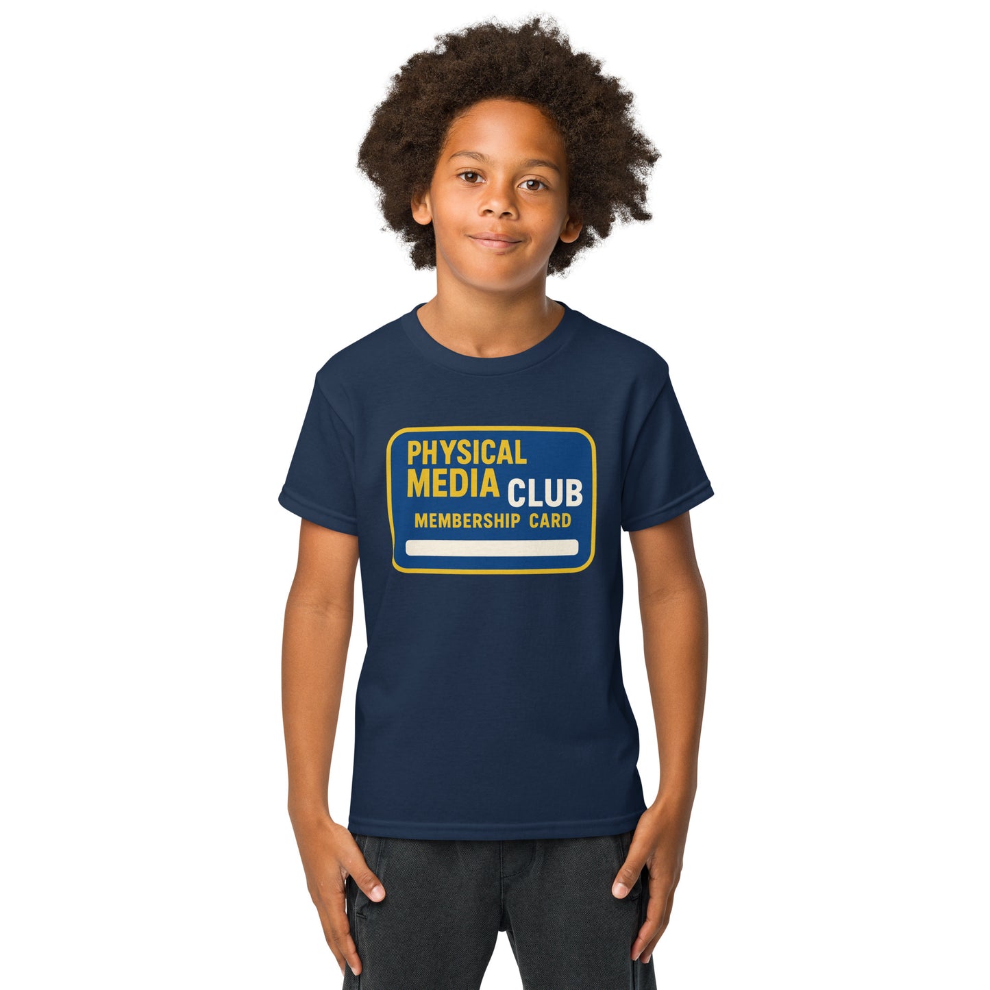 Physical Media Club Youth t-shirt from Rare Plus Apparel – unique movie & pop culture inspired design.