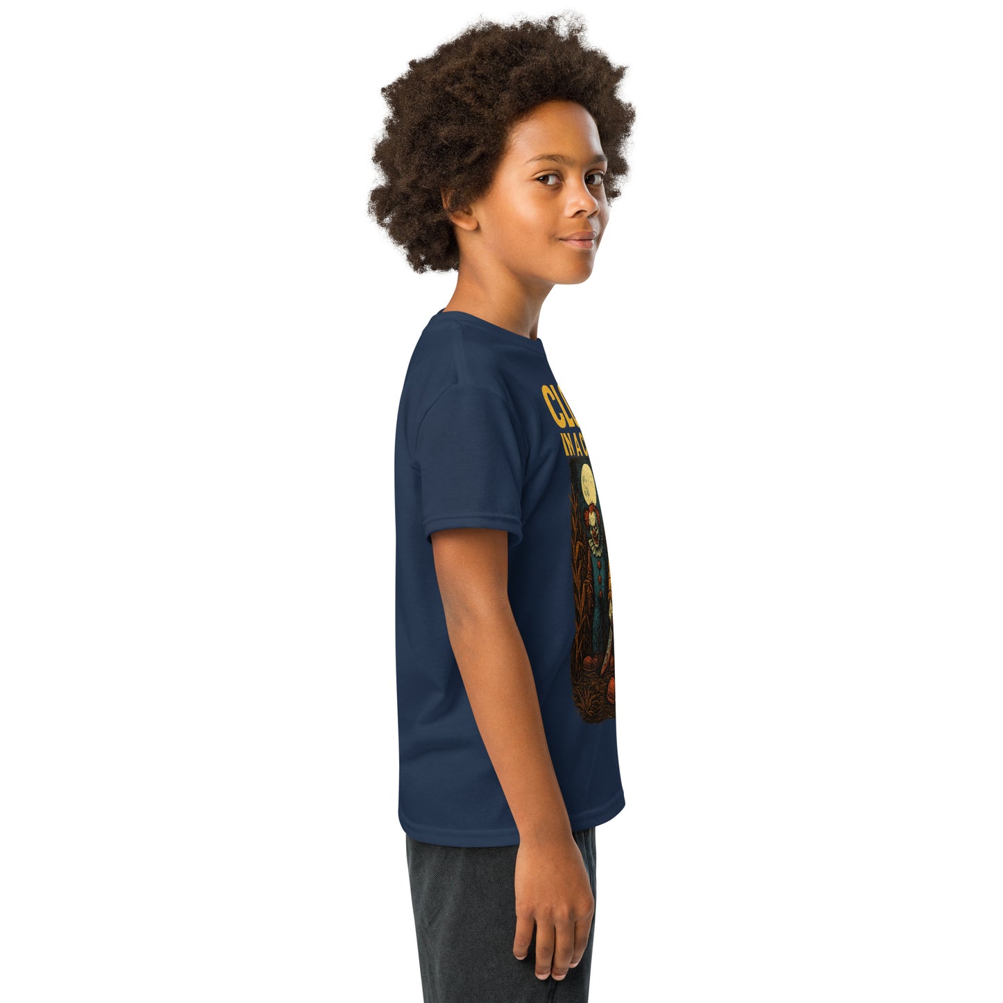 Clowns in a Cornfield Youth t-shirt from Rare Plus Apparel – unique movie & pop culture inspired design.