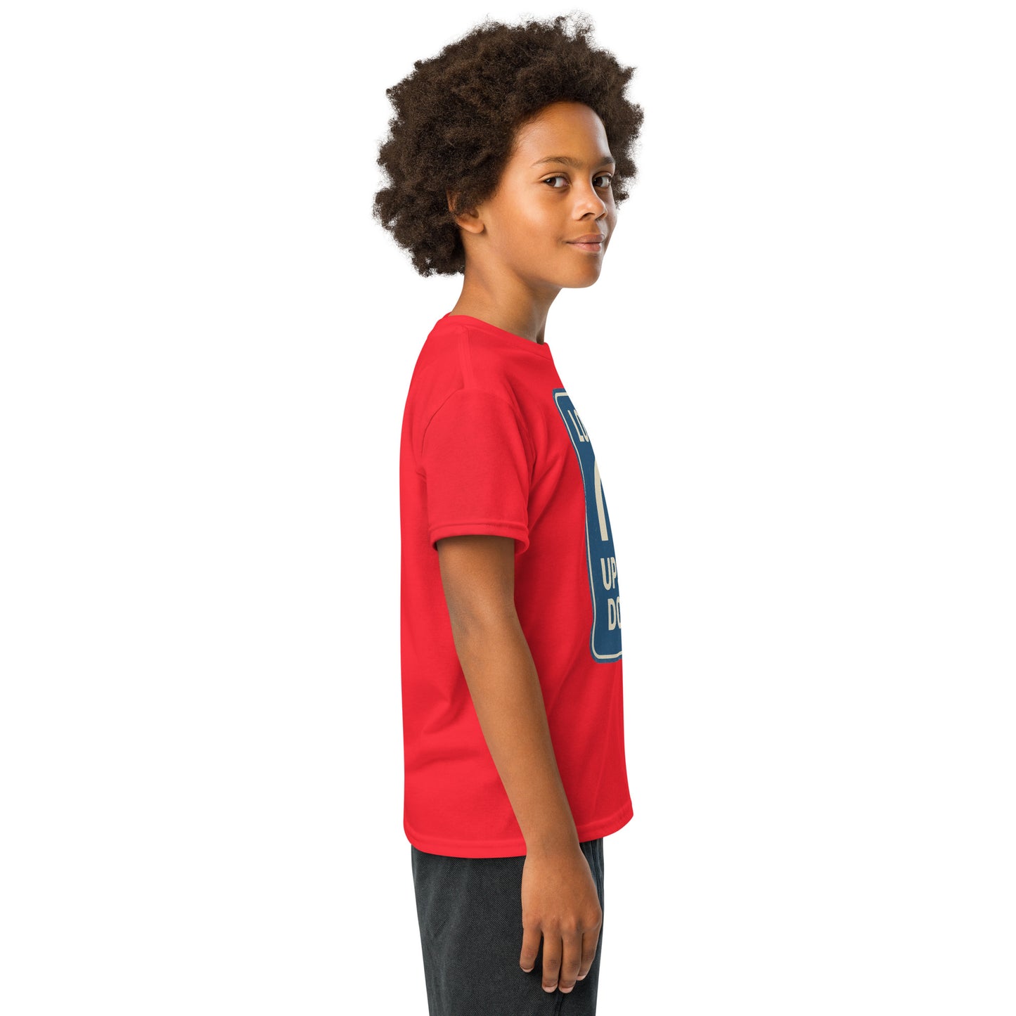 Lost in the Upside Down Youth t-shirt from Rare Plus Apparel – unique movie & pop culture inspired design.